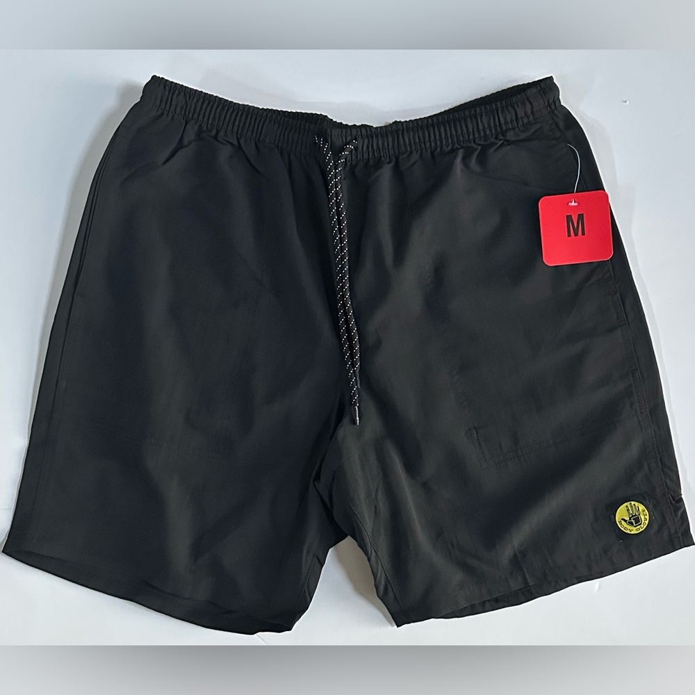 NEW, Body Glove Men's Size Medium Black Nylon Shorts Adjustable Waist